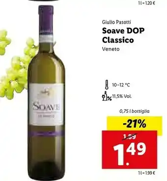 Lidl Pasotti Soave Dop Classico offerta