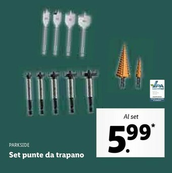 Lidl Parkside Set Punte Da Trapano offerta