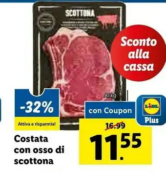 Lidl Scottona Costata Con Osso Di Scottona offerta