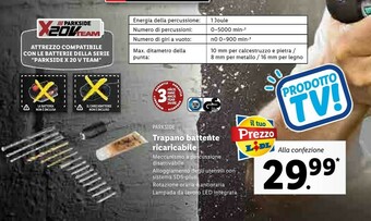 Lidl Parkside Trapano Battente Ricaricabile offerta