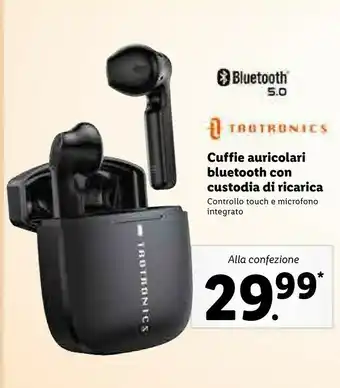 Cuffie Auricolari Bluetooth Con Custodia Di Ricarica