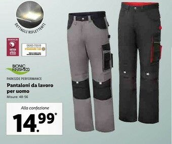 Lidl Parkside Performance Pantaloni Da Lavoro Per Uomo offerta