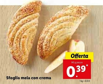 Lidl Sfoglia Mela Con Crema offerta