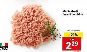 Lidl Macinato Di Fesa Di Tacchino offerta