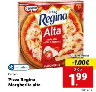 Lidl Cameo Pizza Regina Margherita Alta offerta