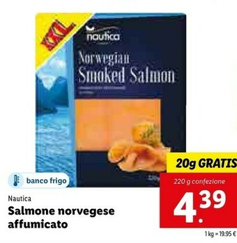 Lidl Nautica Salmone Norvegese Affumicato offerta
