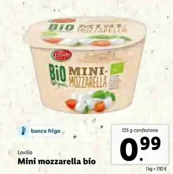 Lidl Lovilio Mozzarella Di Bufala Campana Bio 125 G(ml) offerta