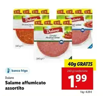 Lidl Dulano Salame Affumicato offerta