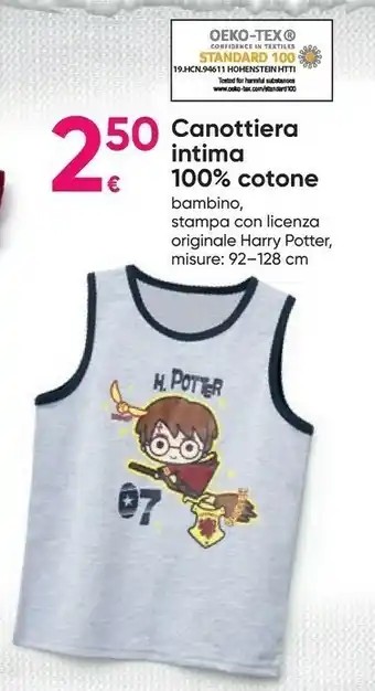 Pepco Canottiera Intima 100% Cotone offerta
