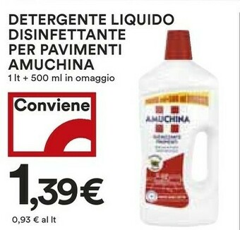 Coop Amuchina Detergente Liquido Disinfettante Per Pavimenti offerta