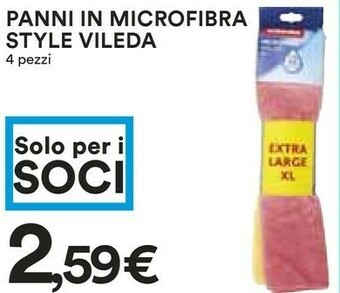 Coop Vileda Panni In Microfibra Style offerta