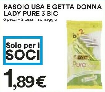 Coop Bic Rasoio Usa E Getta Donna Lady Pure 3 offerta