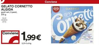 Coop Algida Cornetto Nocciola 375 G(ml) offerta