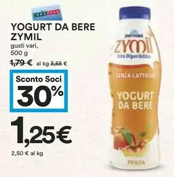 Coop Parmalat Zymil Yogurt Da Bere offerta