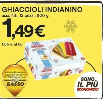 Coop Indianino 12 Ghiaccioli BIF 900 G(ml) offerta