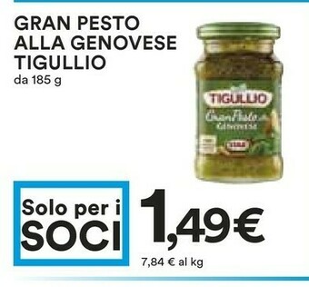 Coop Tigullio Gran Pesto Alla Genovese 185 G offerta