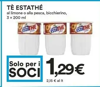 Coop Ferrero Ferrero - EstaThè Pesca Bicchierino 600 g(ml) offerta