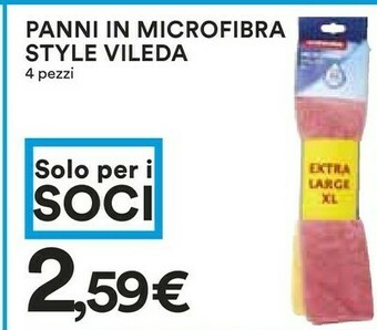 Coop Vileda Panni In Microfibra Style offerta