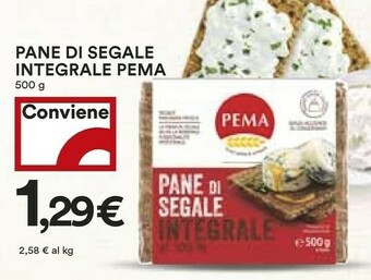 Coop Pema Pane Di Segale Integrale Al 100% 500 G(ml) offerta
