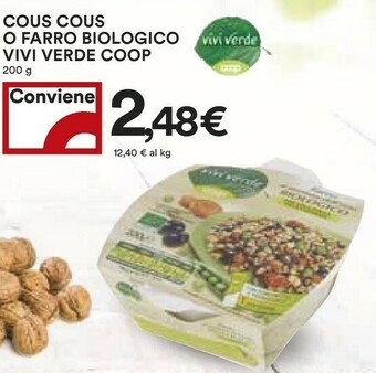 Coop Vivi verde coop Cous Cous O Farro Biologico offerta