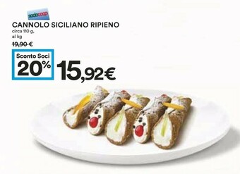 Coop Cannolo Siciliano Ripieno offerta