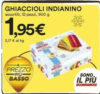 Coop Indianino 12 Ghiaccioli BIF 900 G(ml) offerta
