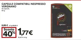 Coop Vergnano Capsule Compatibili Nespresso offerta