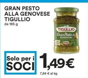 Coop Tigullio Gran Pesto Alla Genovese offerta