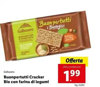 Lidl Galbusera Buon Per Tutti Con Farine Di Legumi Biologici offerta
