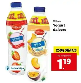 Lidl Milbona Yogurt Da Bere offerta
