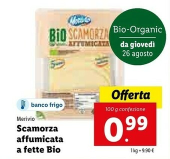 Lidl Scamorza Affumicata A Fette Bio offerta