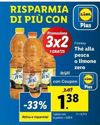 Lidl The Alla Pesca O Limone Zero offerta