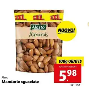 Lidl Alesto Bio Mandorle Sgusciate 150 G(ml) offerta