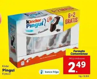 Lidl Ferrero Ferrero - Kinder Pinguì Cioccolato 240 g(ml) offerta