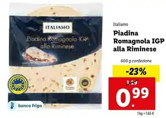 Italiamo - Piadina Romagnola IGP Alla Riminese 600 G(ml)