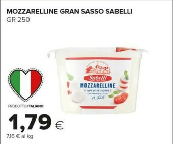 Tigre Sabelli Mozzarella Fior Di Gran Sasso 250 G(ml) offerta