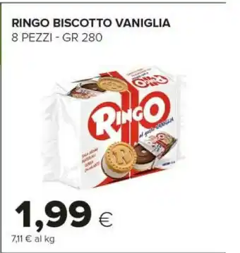 Tigre Pavesi Ringo Biscotto Vaniglia 8 Pezzi Gr 280 offerta