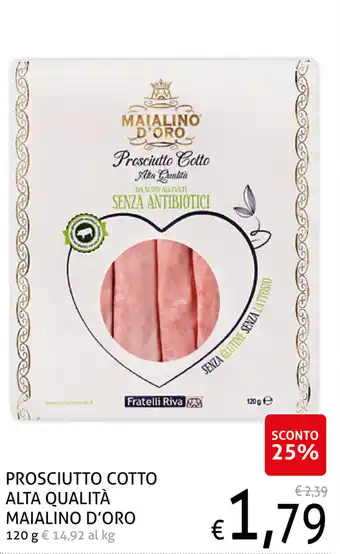 Maialino D'Oro Prosciutto Cotto Alta Qualità 120g