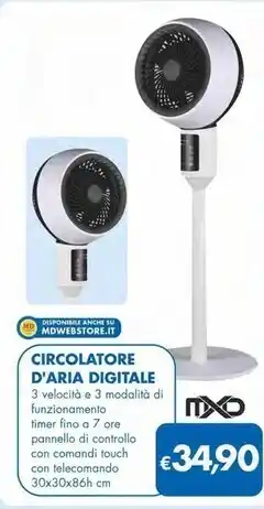Mxd circolatore d'aria digitale