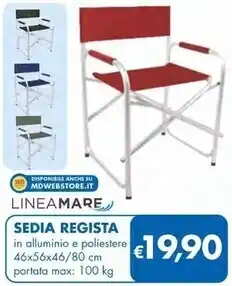 MD Discount Lineamare - sedia regista offerta