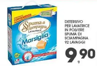 Eurospar DETERSIVO PER LAVATRICE IN POLVERE SPUMA DI SCIAMPAGNA 92 LAVAGGI offerta