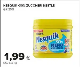 Tigre Nestlè Nesquik 30% Meno Zuccheri 350 G(ml) offerta