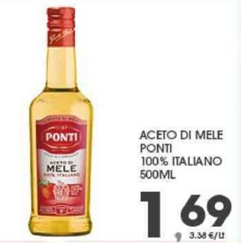 Eurospar ACETO DI MELE PONTI 100% ITALIANO 500ML offerta