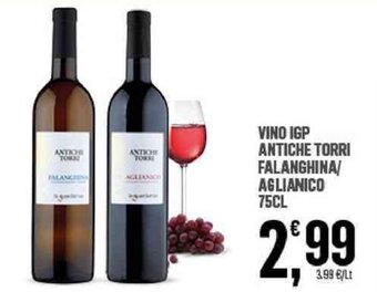 Eurospar VINO IGP ANTICHE TORRI FALANGHINA/ AGLIANICO 75CL offerta