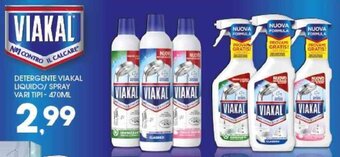 Eurospar DETERGENTE VIAKAL LIQUIDO/ SPRAY VARI TIPI-470ML offerta