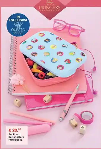 Princess Set Pranzo Rettangolare Principesse