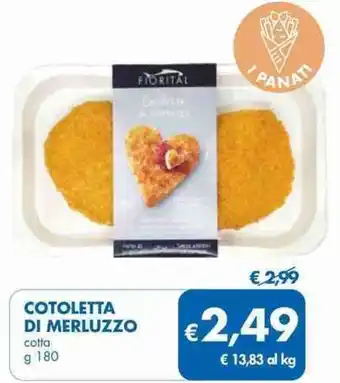 MD Discount COTOLETTA DI MERLUZZO cotta g 180 offerta