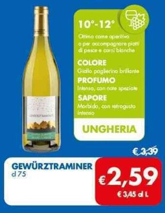 MD Discount GEWÜRZTRAMINER cl 75 offerta