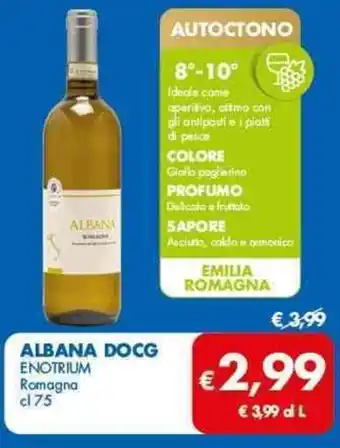 MD Discount ALBANA DOCG ENOTRIUM Romagna cl 75 offerta