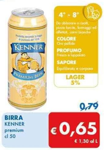 MD Discount BIRRA KENNER premium cl 50 offerta